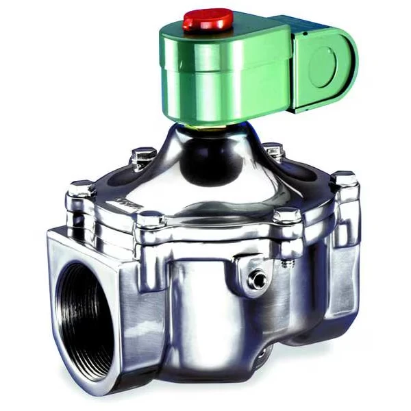 120V AC Aluminum Air and Fuel Gas Solenoid Valve, Normally Closed, 3 Inch Pipe Size