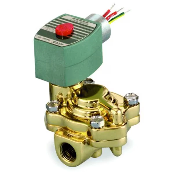 120V AC Brass Slow Closing Solenoid Valve, Normally Closed, 3/8 Inch Pipe Size