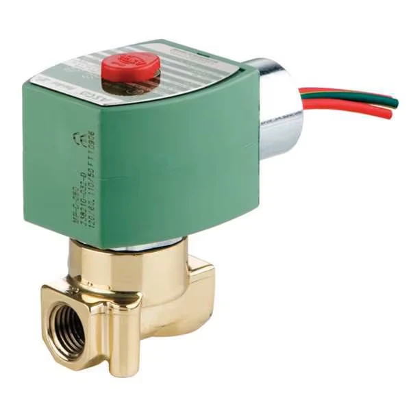 120V AC Brass Fuel Oil Solenoid Valve, Normally Closed, 1/4 Inch Pipe Size