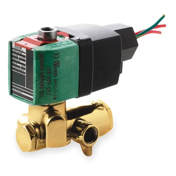 100 to 240V AC/DC Brass Solenoid Valve, Universal, 1/4 Inch Pipe Size