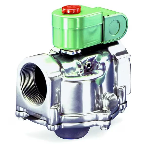 120V AC Aluminum Fuel Gas Solenoid Valve with Test Port, Normally Open, 2 Inch Pipe Size