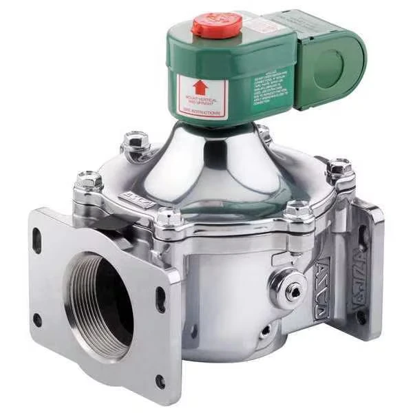 120V AC Aluminum Fuel Gas Solenoid Valve with Test Port, Normally Closed, 1 Inch Pipe Size