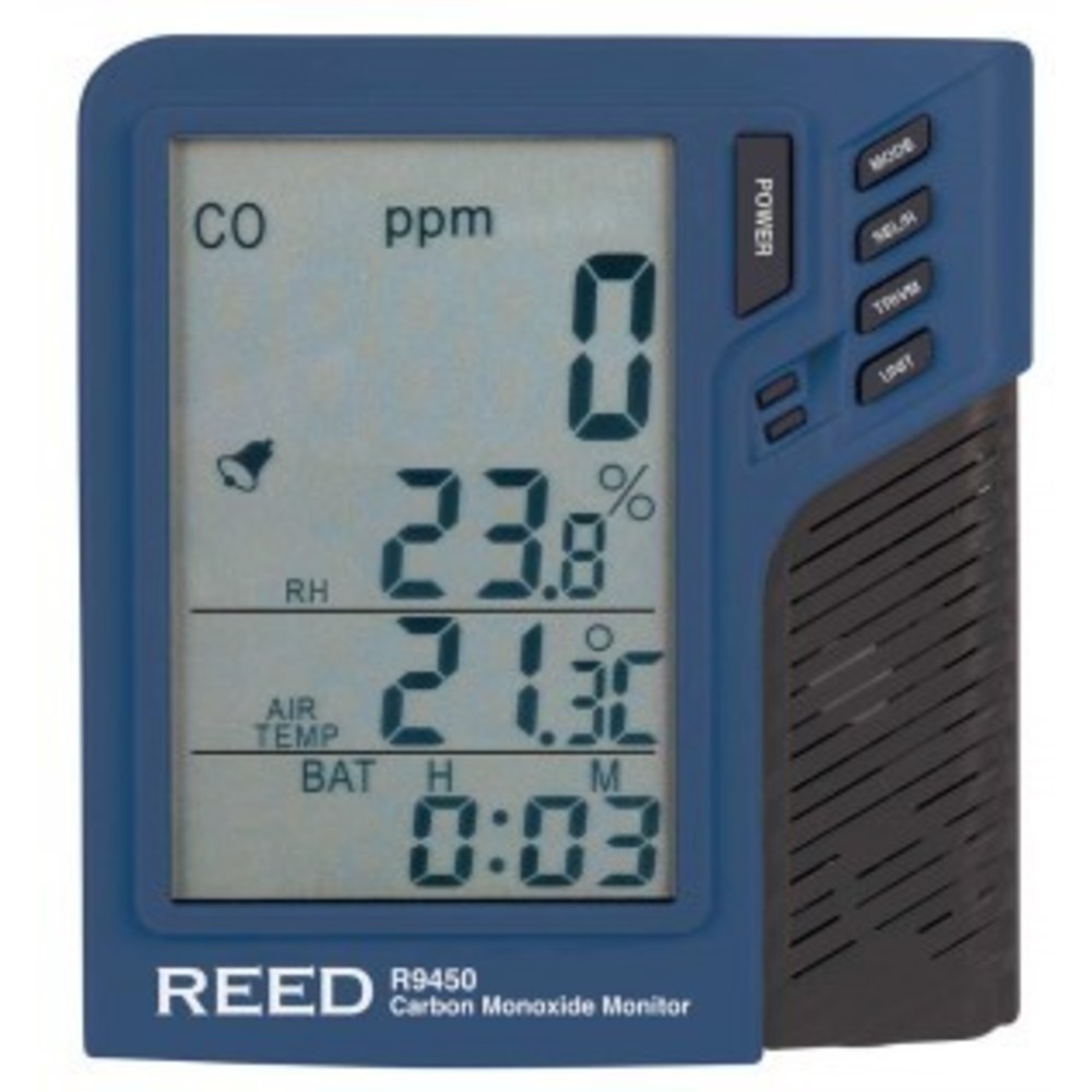 Monitor de monóxido de carbono, pantalla de temperatura y humedad, certificado por NIST