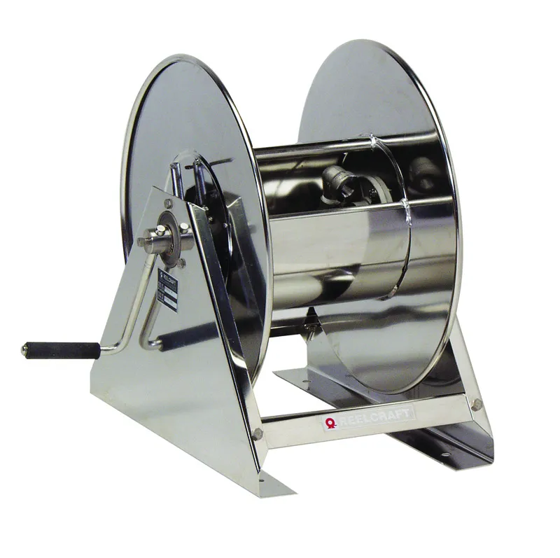 Hand Crank Hose Reel, Inner Diameter 3/4 Inch, 3000 Psi, Hose Length 125 Feet