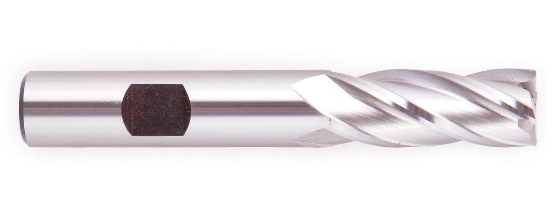 Long End Mill With TiAln Coated, Single End, 1-1/4 Inch Dia., 8-1/2 Inch Length, 6 Flutes