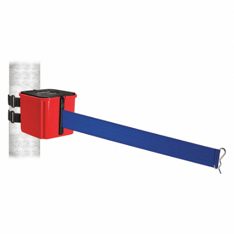Barriera con cintura retrattile, blu, rossa, lunghezza della cintura 25 piedi