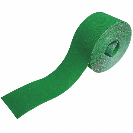 Hook-and-Loop Cable Tie Roll, 30 ft Length, 2 Inch Width, 70 lb Tensile Strength, Green