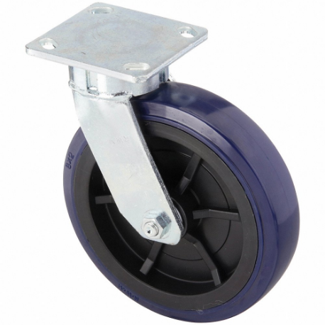 Bánh xe đẩy Kingpinless, đường kính 8 inch, chiều cao 9 1/2 inch, bánh xe xoay