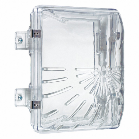 Universal Stopper Cover, Polycarbonate, Surface, Open, Clear, Indoor