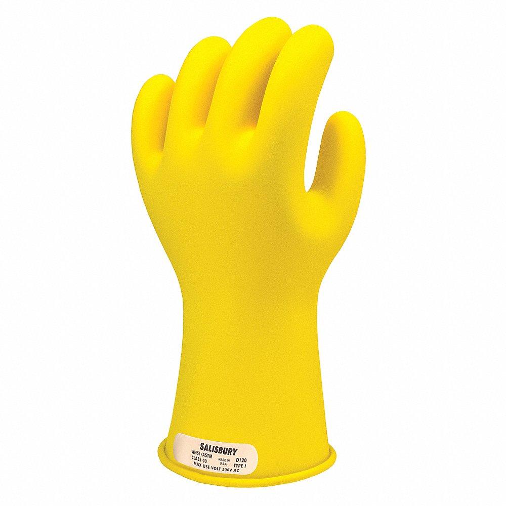 Electrical Glove Kit, 500V AC/750V DC, 11 Inch Length, Yellow, 7 Size