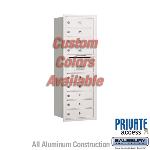 Cassetta postale orizzontale standard, 4C, 16.37 x 41 x 17 pollici, con accesso privato