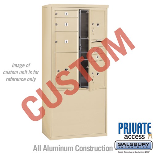 Standard Horizontal MailBox, 4C, 32.25 x 69.25 x 19 Inch Size, 11 Door High