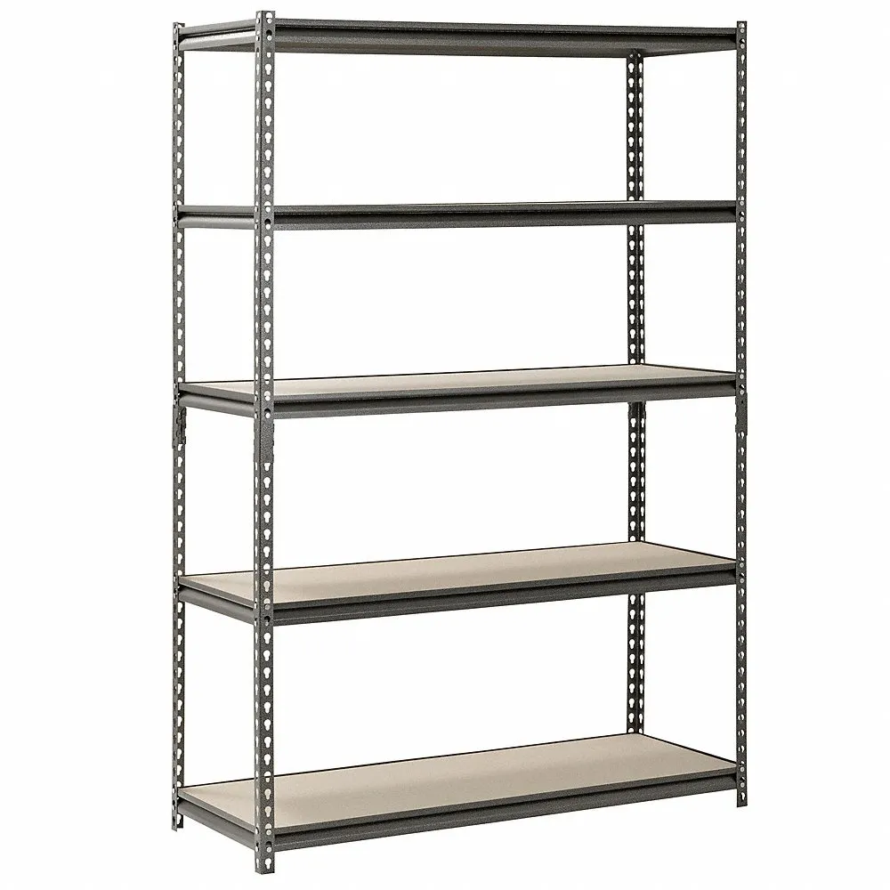 SANDUSKY LEE UR481872PB5P-SV Z-Beam Boltless Steel Shelving With Particleboard Shelves, 48 x 18 x 72 Inch Size | CM7ZPC