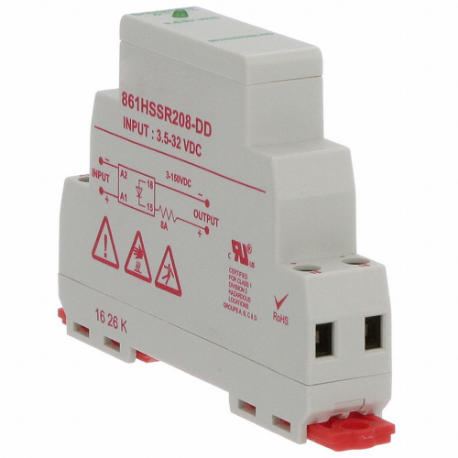 SCHNEIDER ELECTRIC 861HSSR208-DD Hazardous Location Solid State Relay, DIN-Rail/Surface Mounted, MOSFET | CU2DWX 6CWU5