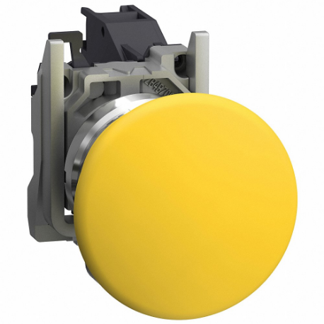 Przycisk, żółty, rozmiar 22 mm, 1 szt., metal, metal