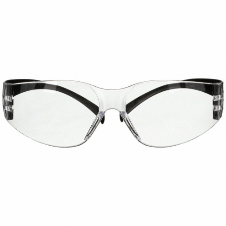 安全眼鏡，防霧/防刮，無泡沫襯裡，環繞式框架，無框，黑色