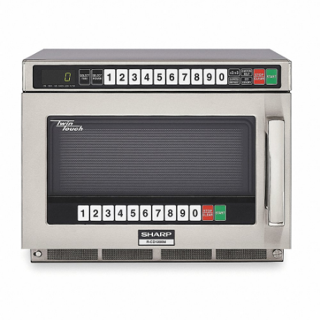專業微波爐，不鏽鋼，0.75 立方英尺烤箱容量，200 瓦烹飪功率