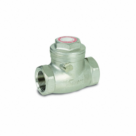 Check Valve, Single Flow, Inline Swing, Stainless Steel, 1/4 Inch Pipe/Tube Size, PTFE