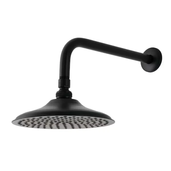 Shower Head, Matte Black, Wall Mount