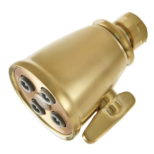 Shower Head, Brushed Brass, Wall Mount
