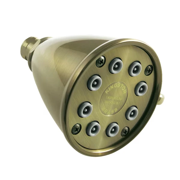 Shower Head, Antique Brass, Wall Mount