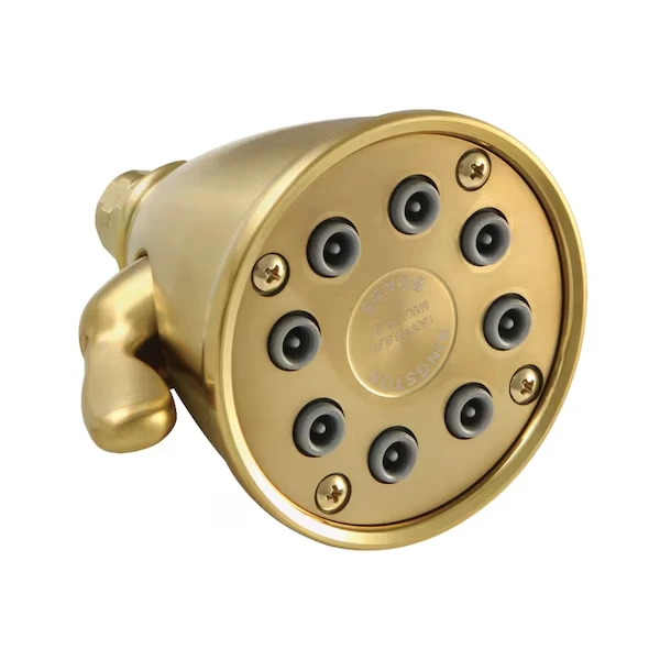 Shower Head, Brushed Brass, Wall Mount