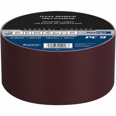 Duct Tape, Heavy Duty, 2 13/16 Inch X 60 Yd, Burgundy, Continuous Roll