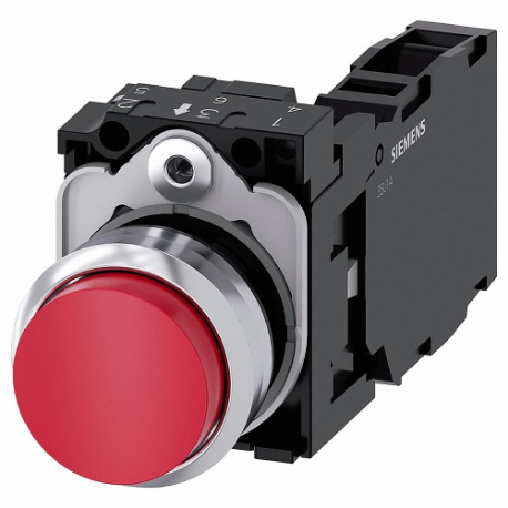Non-Illuminated Push Button, 22 mm Size, Momentary, Red, Plastic