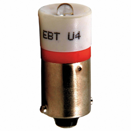 소형 LED 전구, LED, T3-1/4, 소형 총검, 정격 색온도 없음, 노란색, T