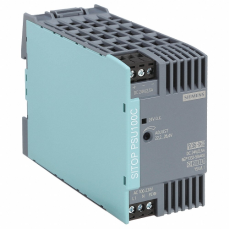 Dc Güç Kaynağı, 110 - 300 VDC/85 - 264 VAC, Tek, 24VDC, 60W, 2.5, Din Rayı