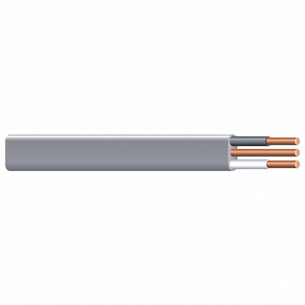 SOUTHWIRE COMPANY 13056701 Underground Feeder Cable, 10 AWG Wire Size, 2 With Bare CU Ground Conductors, PVC, Gray | CU3DCY 55CX38