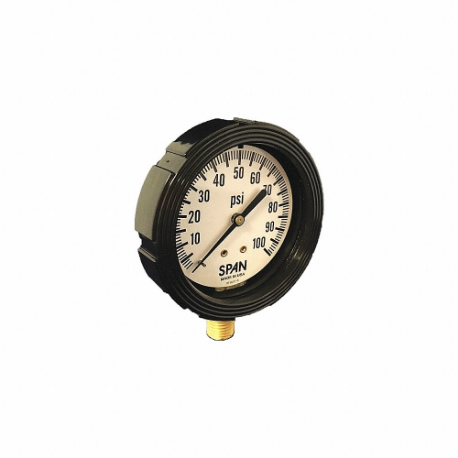 Industrial Pressure Gauge, 0 To 300 Psi, 2 1/2 Inch Dial, 1/4 Inch Npt Male