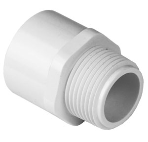 Reducer Male Adapter, BSP x Socket, 1 x 3/4 Size, PVC