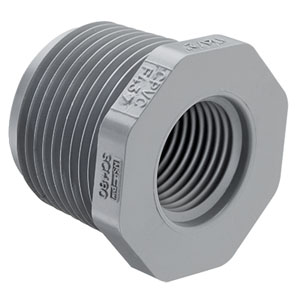 Reducer Bushing, MPT x FPT Schedule 80, 2 x 1-1/2 Size, CPVC