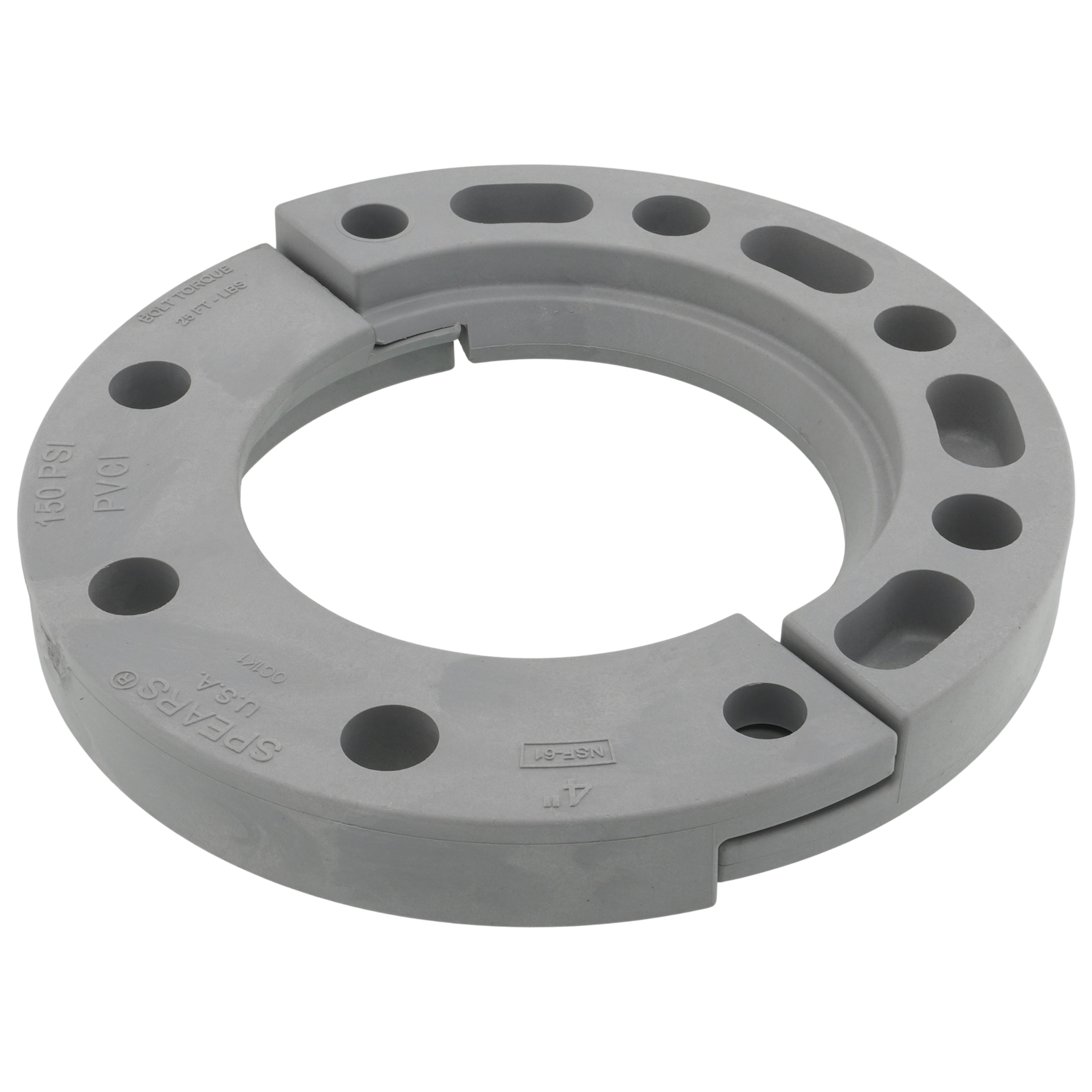 SPEARS VALVES 854-040-1S Flange Replacement Split Rings, 4 Size, PVC | BU7ECD
