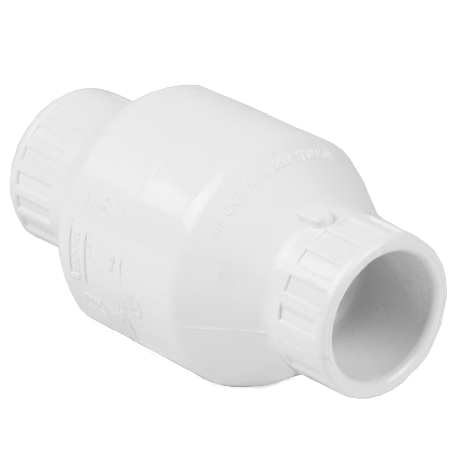 Utility Swing Check Valve, Threaded, 1 Size, PVC, EPDM, Clear