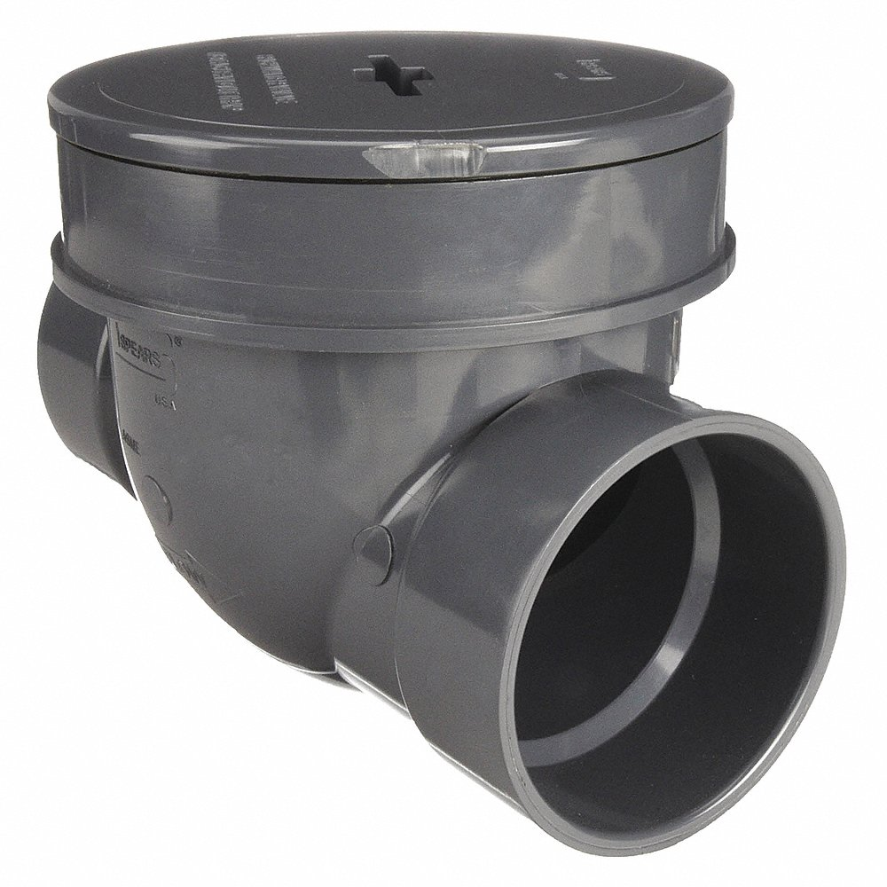 SPEARS VALVES S275P Backwater Valve, Socket, EPDM, 2 Size, PVC | AD6FCJ 45A323