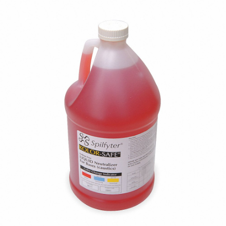 Base Neutralizer, Bases, 1 Gallon Jugs, Red, 4 Pack