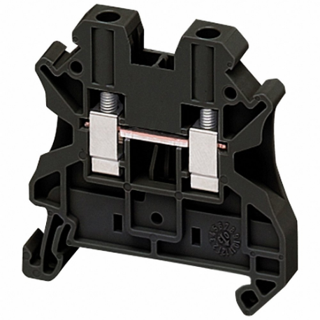 Terminal Block, Screw Clamp, 30 A Current, Pass-Through, Black