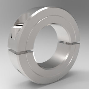 軸環，2 件式分體式，夾緊式，3-3/4 英寸孔，鍍鉻，鋼