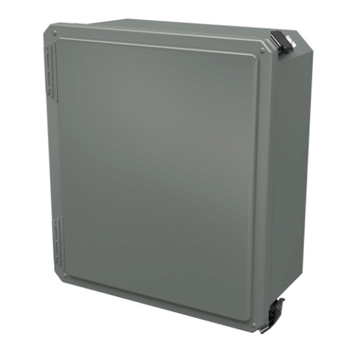 Enclosure, 14 x 12 x 6 Inch Size, Wall Mount, Fiberglass Reinforced Polyester, Gray