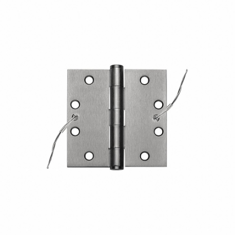 Electric Hinge, Steel, Full Mortise, Satin Chrome, 125 Lb Load Capacity, With