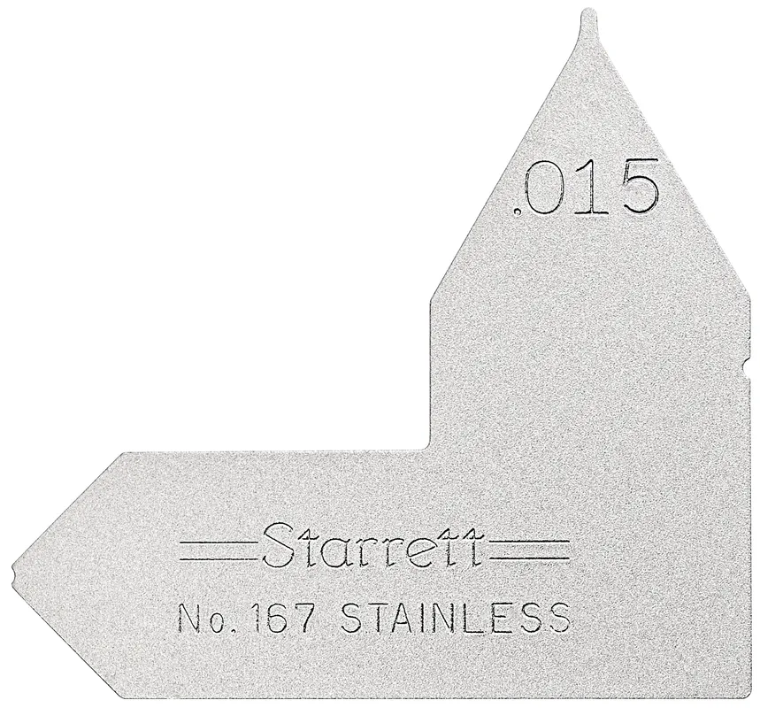 STARRETT 167-015 Radius Gage, 0.15, 1 Leaves | CU6KGL 30A746