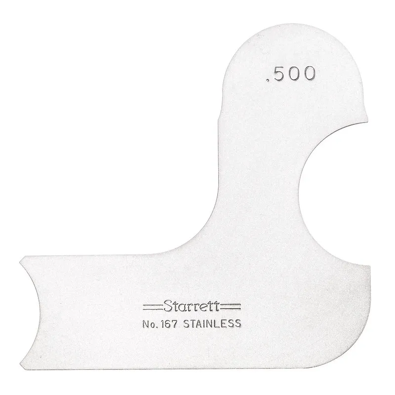 STARRETT 167-500 Radius Gage 500, 1 Leaves | CU6KGK 30A770