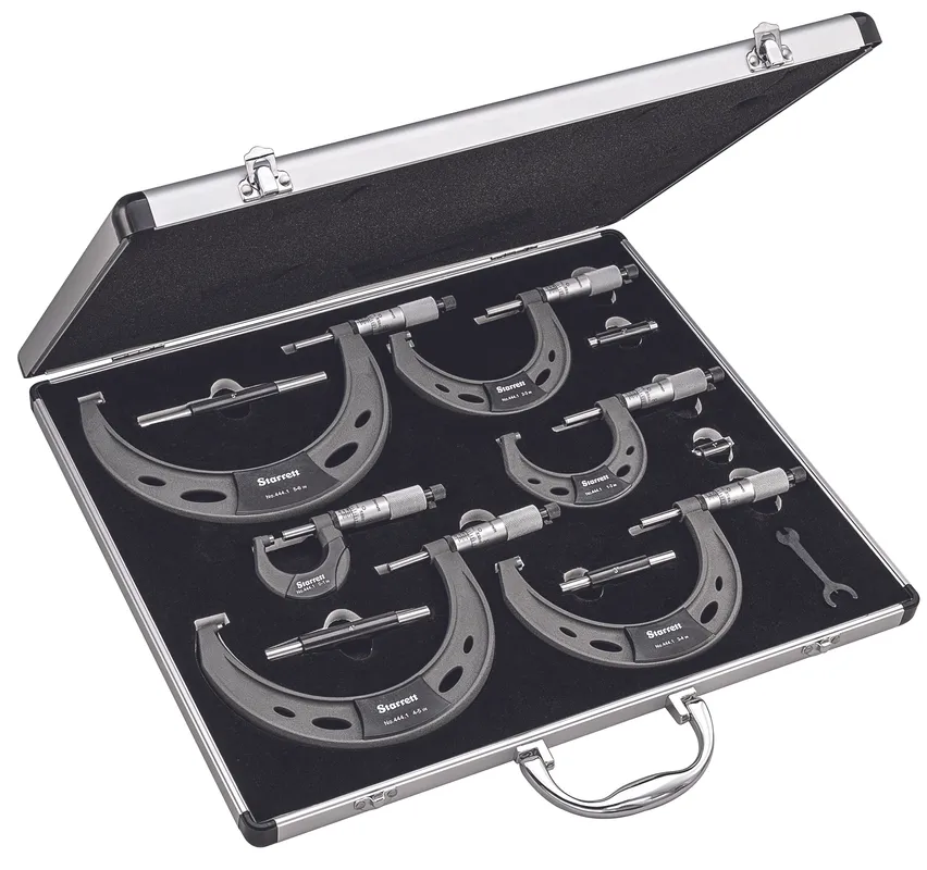 STARRETT ST444.1CXRLZ Mechanical Outside Micrometer Setch to Inch Range, +/-0.0001 Inch Accuracy | CU4NXH 53VD25