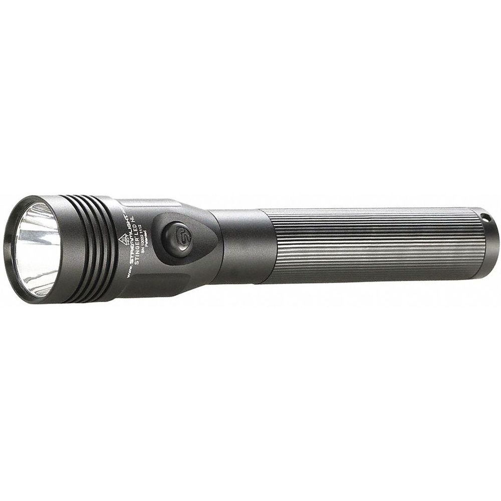 工業 LED 手持手電筒，鋁製，最大流明輸出 800，黑色