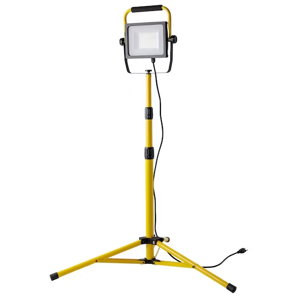 Commercial 7000 Lumen Outdoor 1 Head LED Standing Work Light, Cool White 4000K
