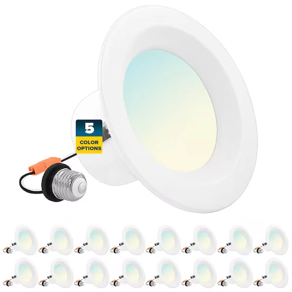 4 Inch LED Recessed Can Lights 5 CCT Selectable Dimmable