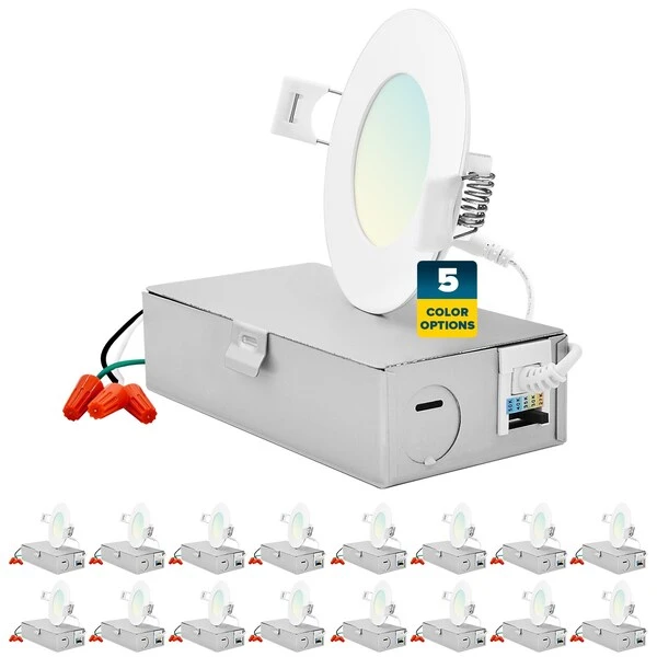 3 Inch Ultra Thin LED Recessed Downlights 5 CCT 2700K-5000K 8W 540LM Dimmable