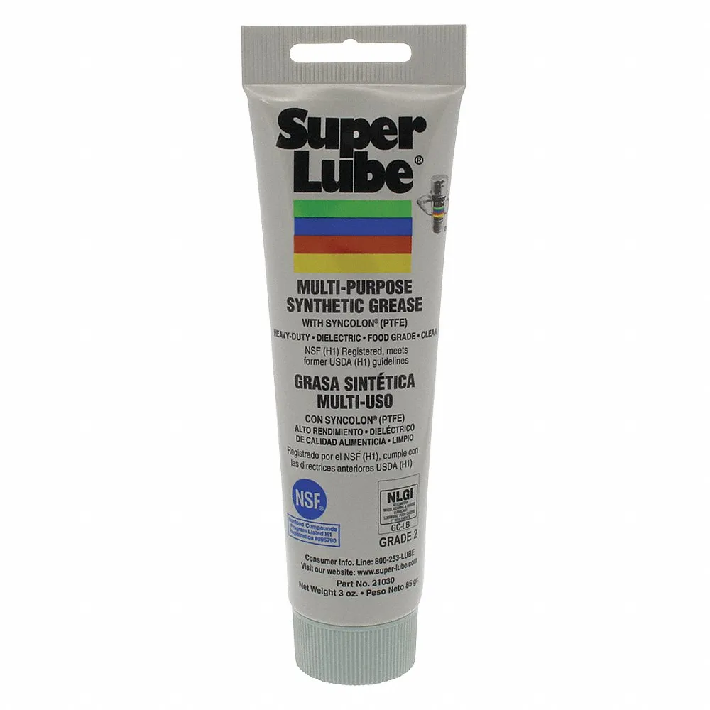 Multi-Purpose Synthetic Grease, NLGI 2, With PTFE, 3 Oz, Tube